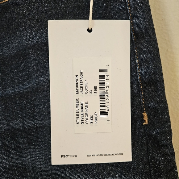 Edwin Jeans Jace Straight Cooper Blue Denim Casual Neutral Classic Medium - Picture 8 of 14